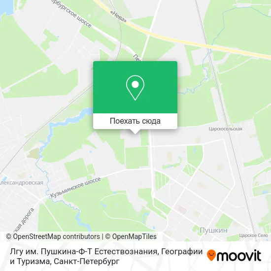 Карта Лгу им. Пушкина-Ф-Т Естествознания, Географии и Туризма