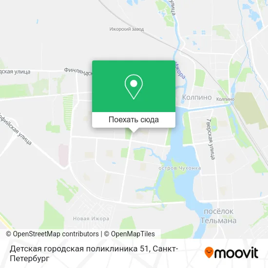 Карта Детская городская поликлиника 51