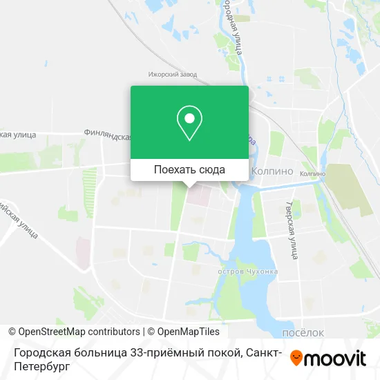 Карта Городская больница 33-приёмный покой