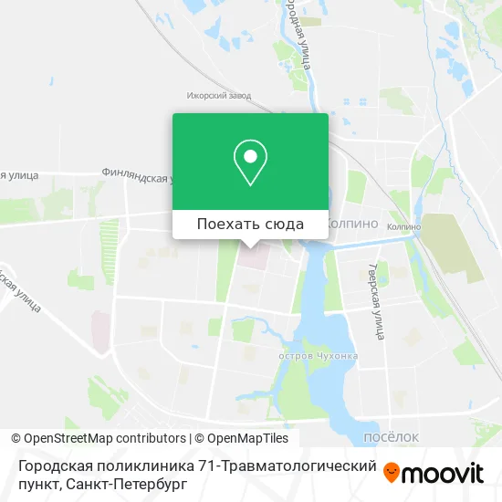Карта Городская поликлиника 71-Травматологический пункт