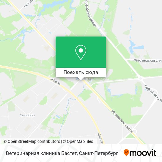 Карта Ветеринарная клиника Бастет