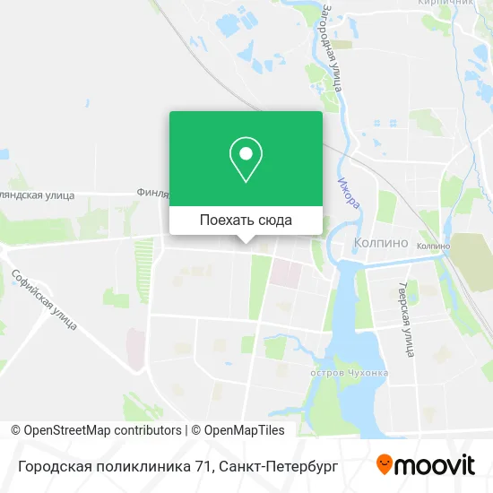 Карта Городская поликлиника 71