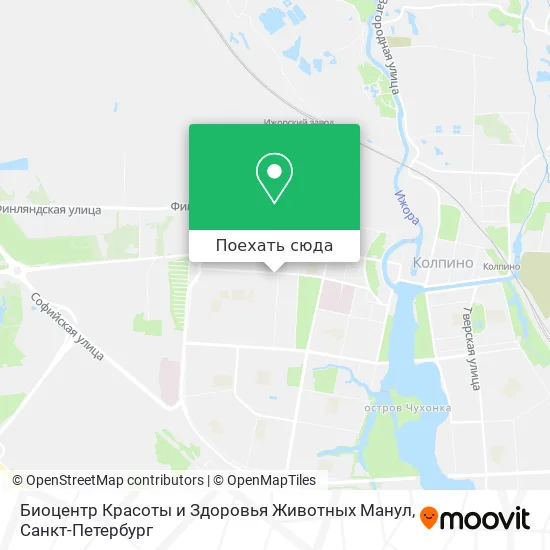 Карта Биоцентр Красоты и Здоровья Животных Манул