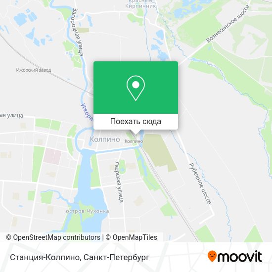 Карта Станция-Колпино