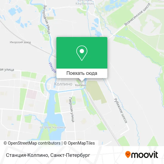 Карта Станция-Колпино