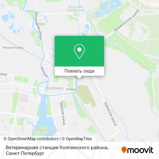 Карта Ветеринарная станция Колпинского района