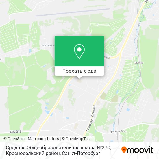 Карта Средняя Общеобразовательная школа №270, Красносельский район