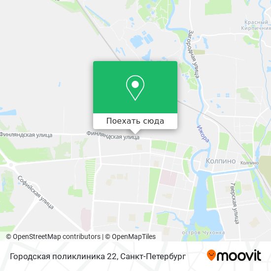 Карта Городская поликлиника 22