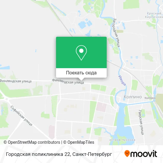 Карта Городская поликлиника 22