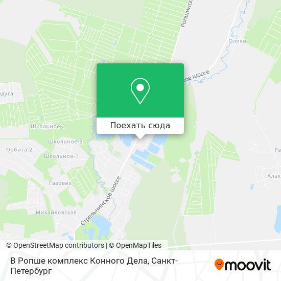 Карта В Ропше комплекс Конного Дела