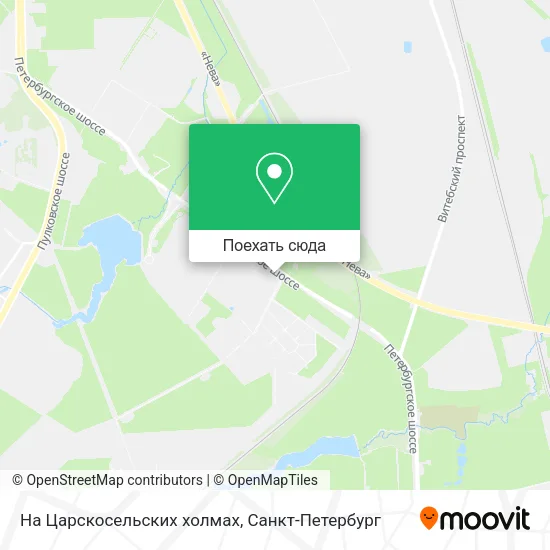 Карта На Царскосельских холмах