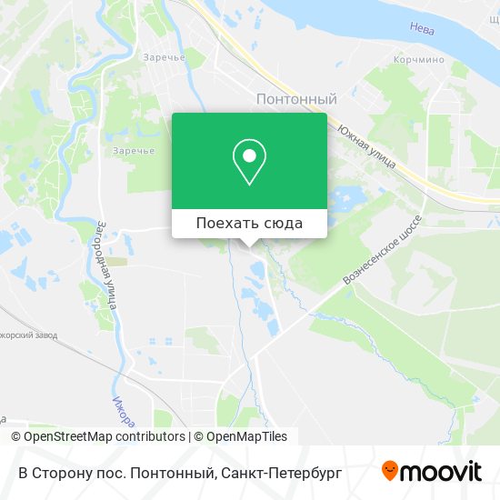 Карта В Сторону пос. Понтонный