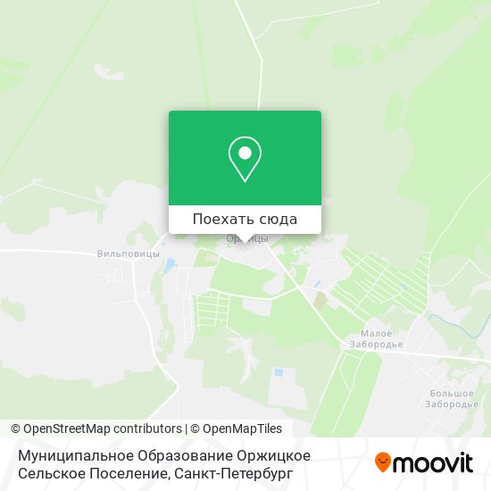 Карта Муниципальное Образование Оржицкое Сельское Поселение