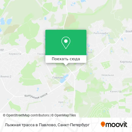 Карта Лыжная трасса в Павлово