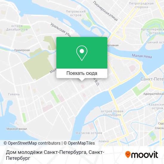 Карта Дом молодёжи Санкт-Петербурга