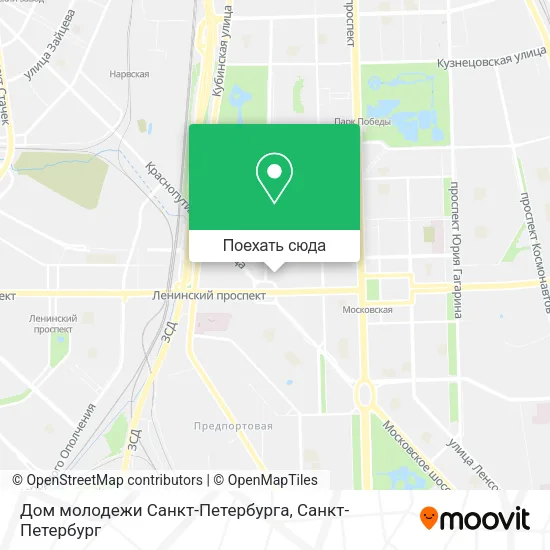 Карта Дом молодежи Санкт-Петербурга