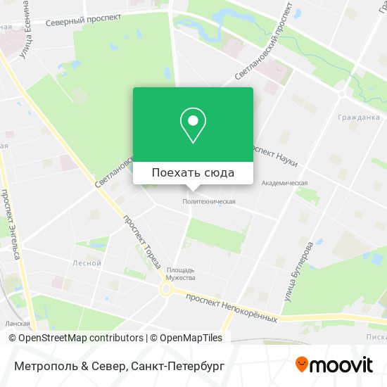 Карта Метрополь & Север
