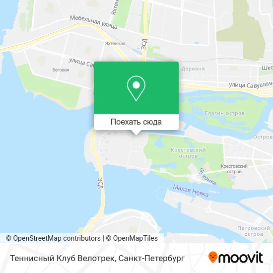 Карта Теннисный Клуб  Велотрек