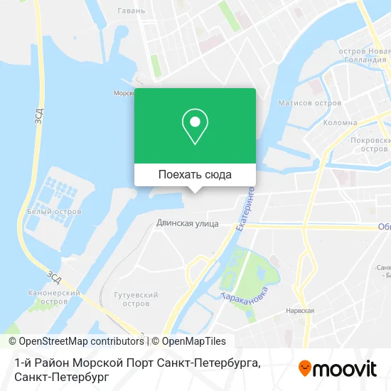 Карта 1-й Район Морской Порт Санкт-Петербурга