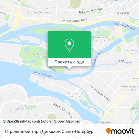 Карта Стрелковый тир «Динамо»