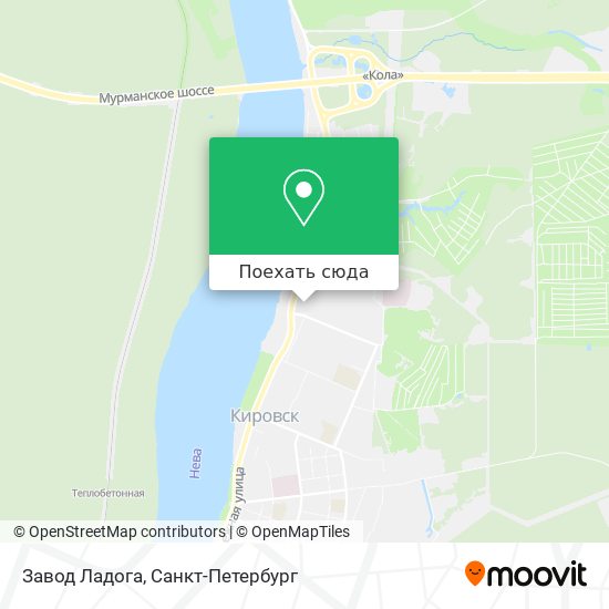 Карта Завод Ладога