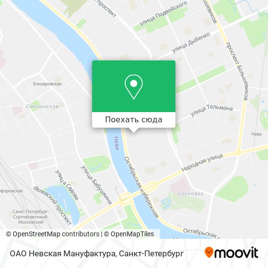 Карта ОАО  Невская Мануфактура