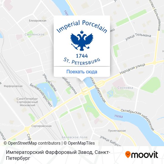 Карта Императорский Фарфоровый Завод