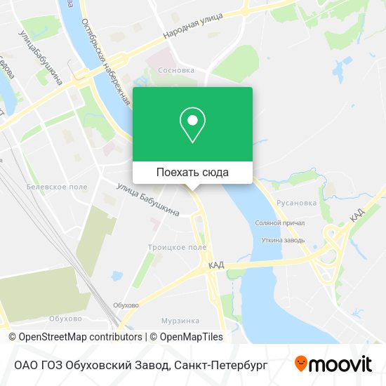 Карта ОАО  ГОЗ Обуховский Завод
