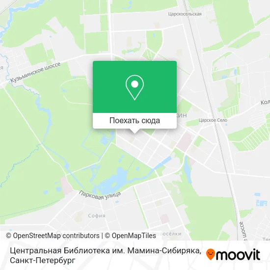 Карта Центральная Библиотека им. Мамина-Сибиряка