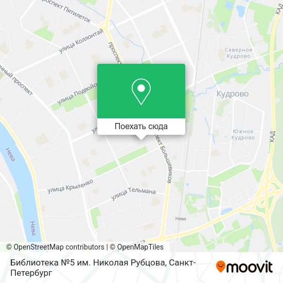 Карта Библиотека №5 им. Николая Рубцова