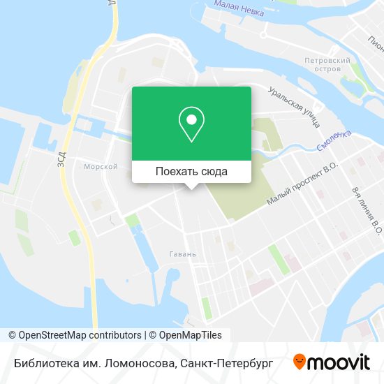 Карта Библиотека им. Ломоносова