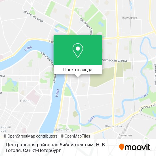 Карта Центральная районная библиотека им. Н. В. Гоголя