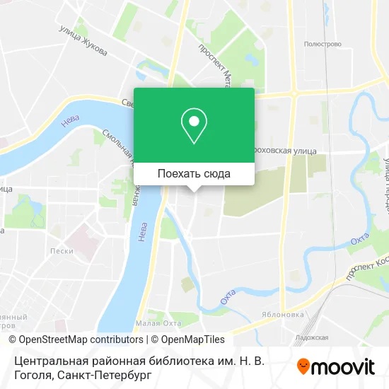 Карта Центральная районная библиотека им. Н. В. Гоголя