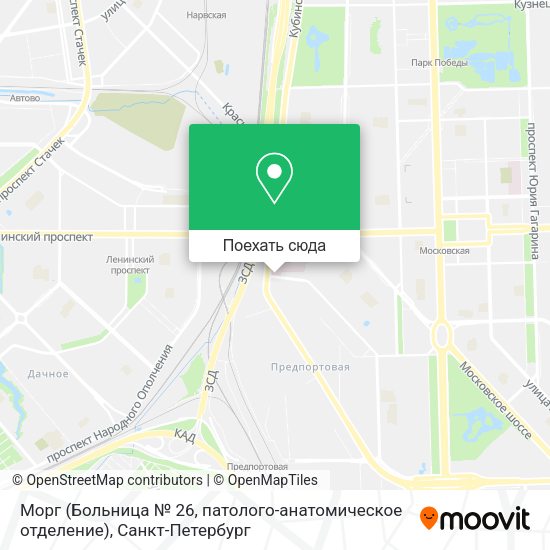 Карта Морг (Больница № 26, патолого-анатомическое отделение)