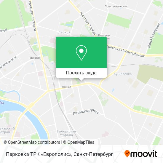 Карта Парковка ТРК «Европолис»