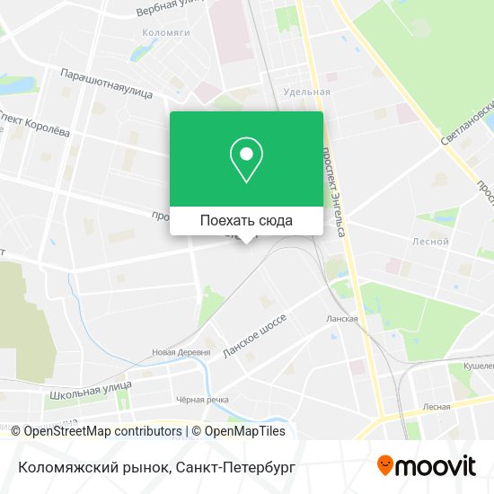 Карта Коломяжский рынок