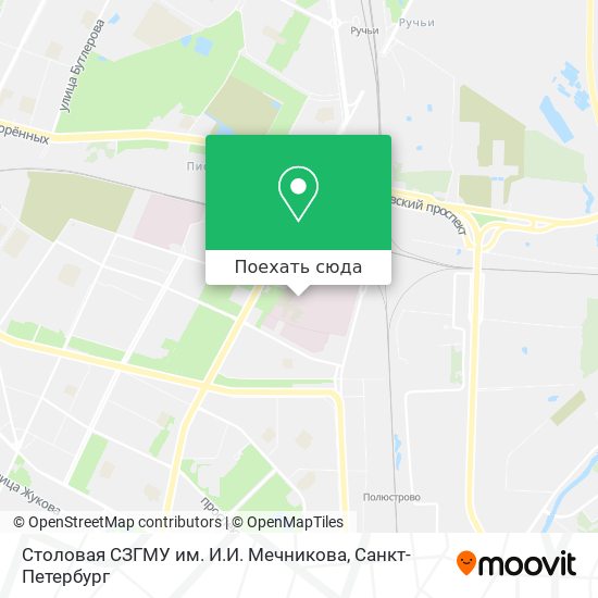 Карта Столовая СЗГМУ им. И.И. Мечникова