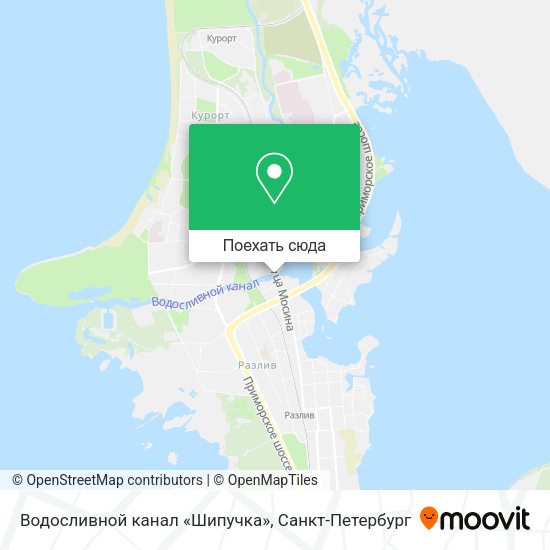 Карта Водосливной канал «Шипучка»