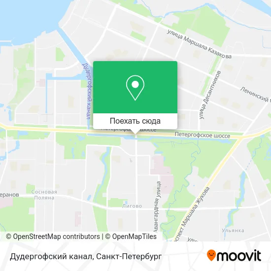 Карта Дудергофский канал