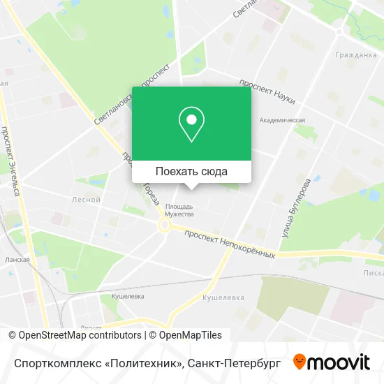 Карта Спорткомплекс «Политехник»