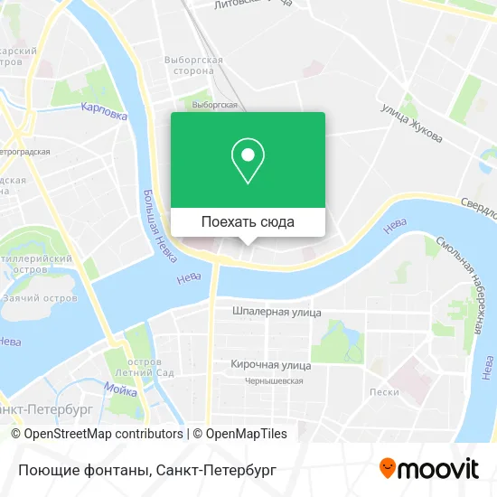 Карта Поющие фонтаны