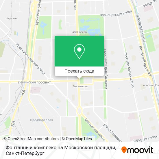 Карта Фонтанный комплекс на Московской площади