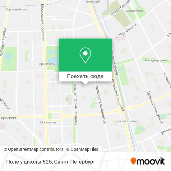 Карта Поле у школы 525
