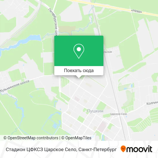 Карта Стадион ЦФКСЗ  Царское Село