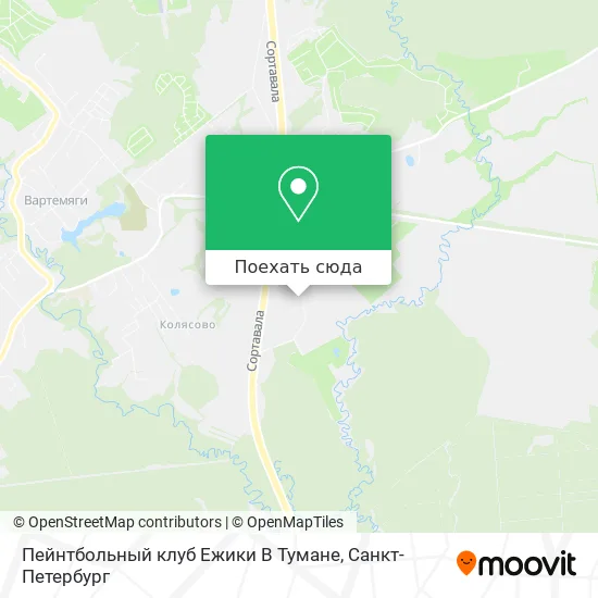Карта Пейнтбольный клуб  Ежики В Тумане
