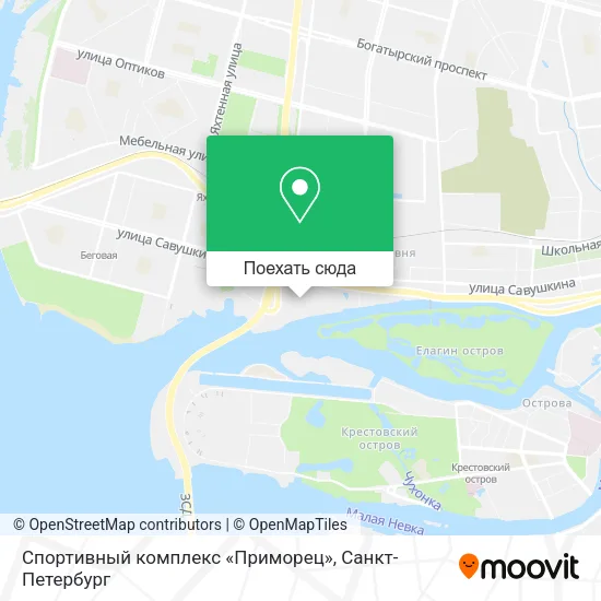 Карта Спортивный комплекс «Приморец»