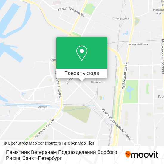 Карта Памятник Ветеранам Подразделений Особого Риска