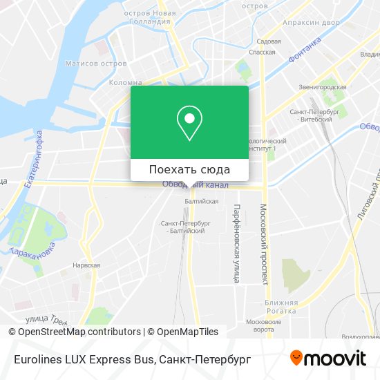Карта Eurolines LUX Express Bus