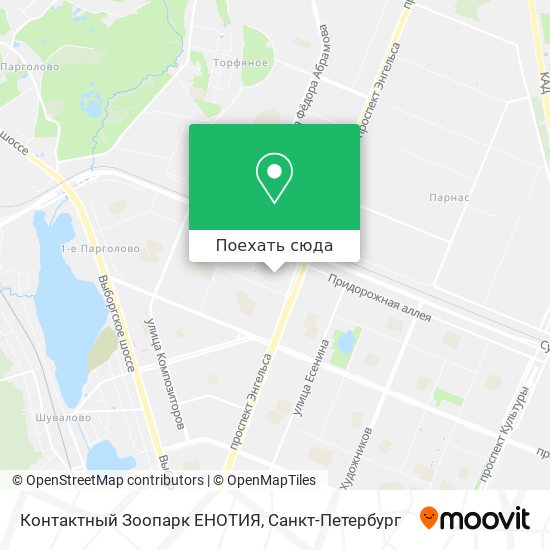 Карта Контактный Зоопарк ЕНОТИЯ
