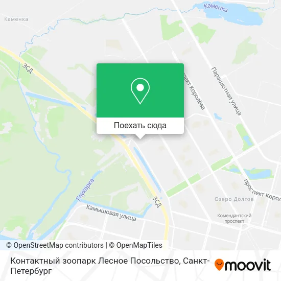 Карта Контактный зоопарк  Лесное Посольство